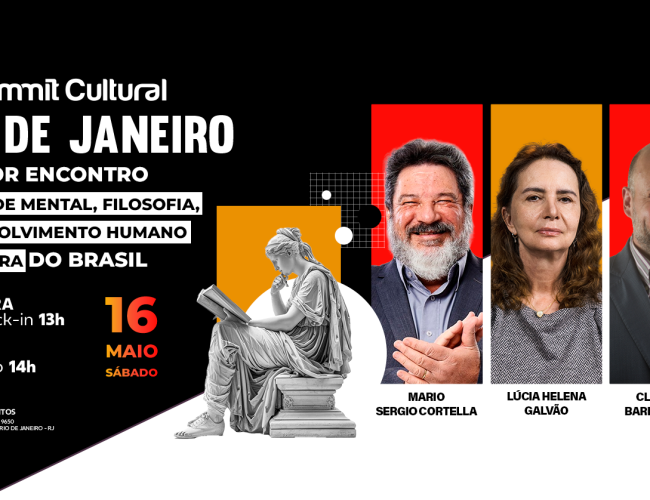 Cortella, Lúcia Helena Galvão e Clóvis de Barros se reúnem em evento inédito no Rio em maio